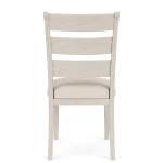 Wood Bk Uph Side Chr 2in Chairs & Benches Aged White 20
