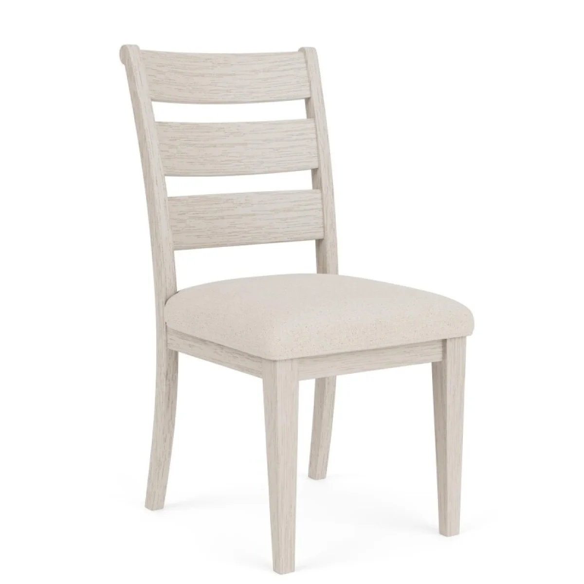 Wood Bk Uph Side Chr 2in Chairs & Benches Aged White 11