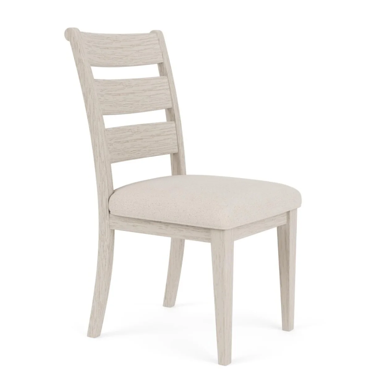 Wood Bk Uph Side Chr 2in Chairs & Benches Aged White 12
