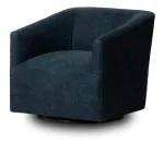 Chloe Leather Swivel Chair Chairs blue 11