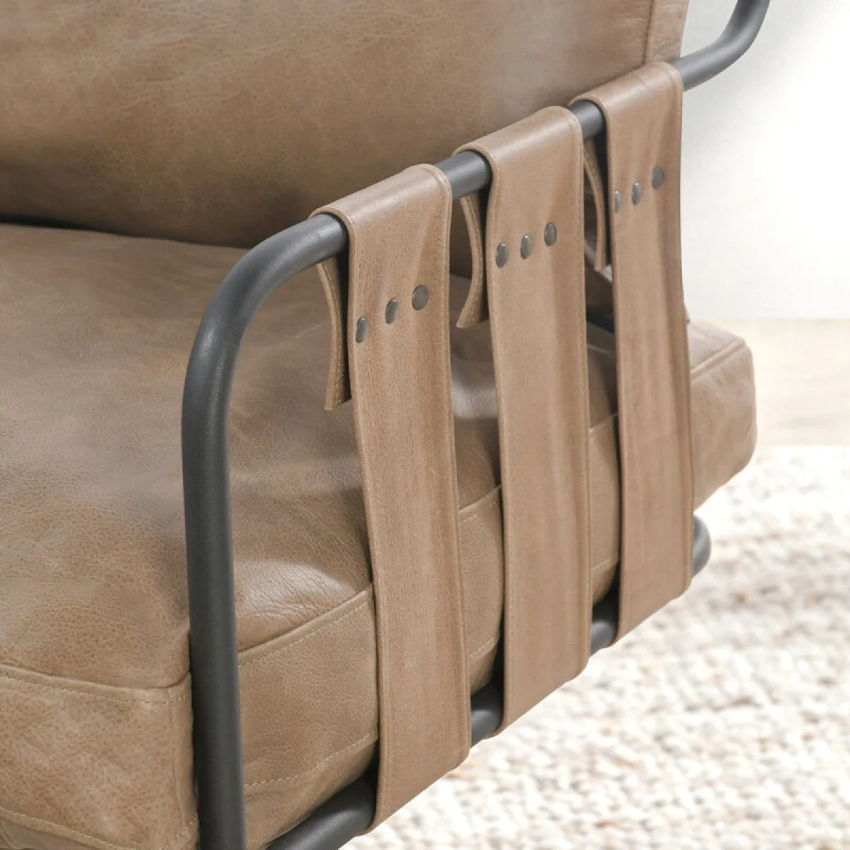 Toluca Leather Stationary Accent Chair Chairs Chairs 9