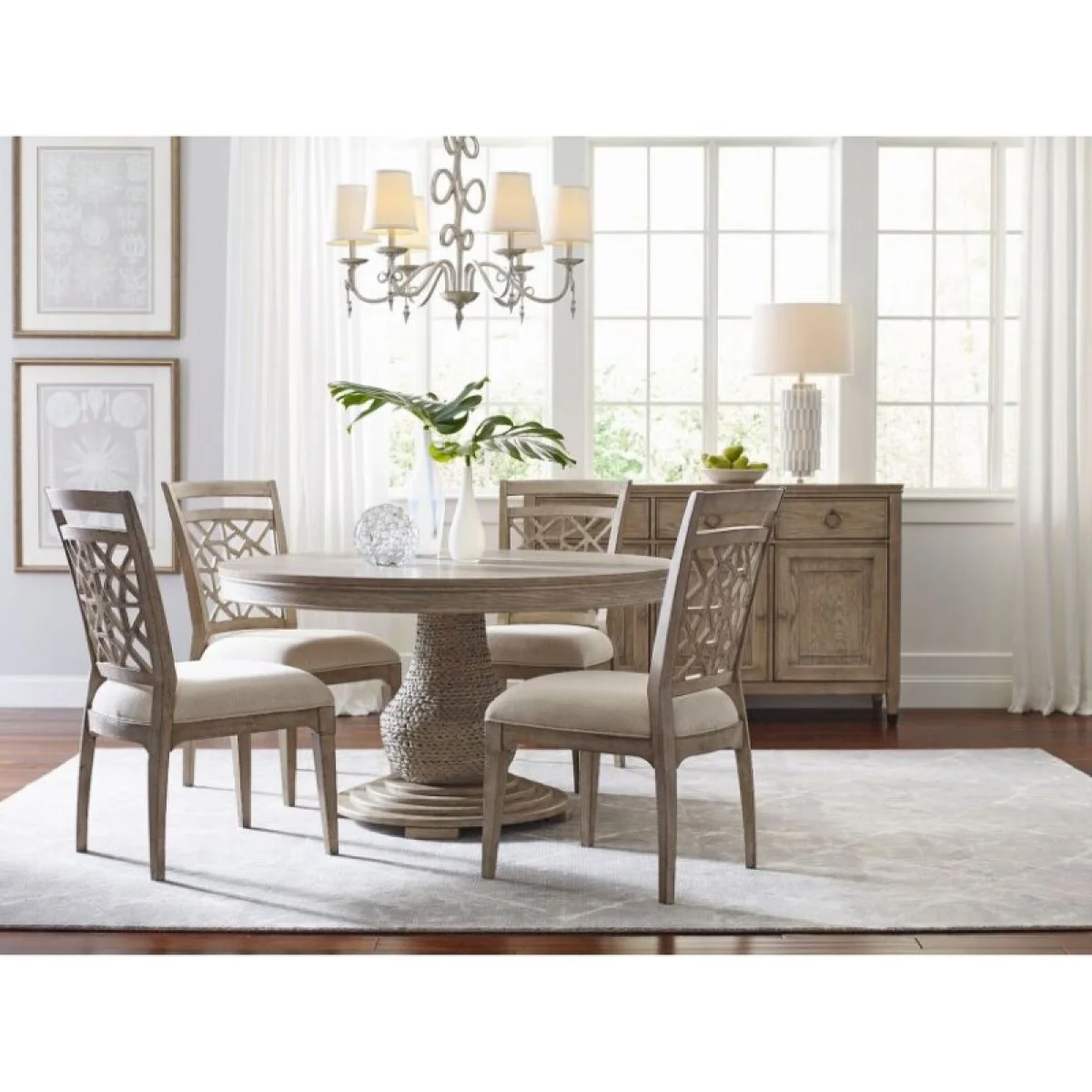 Vista Largo Round Dining Table Complete Dining Tables American Drew 4