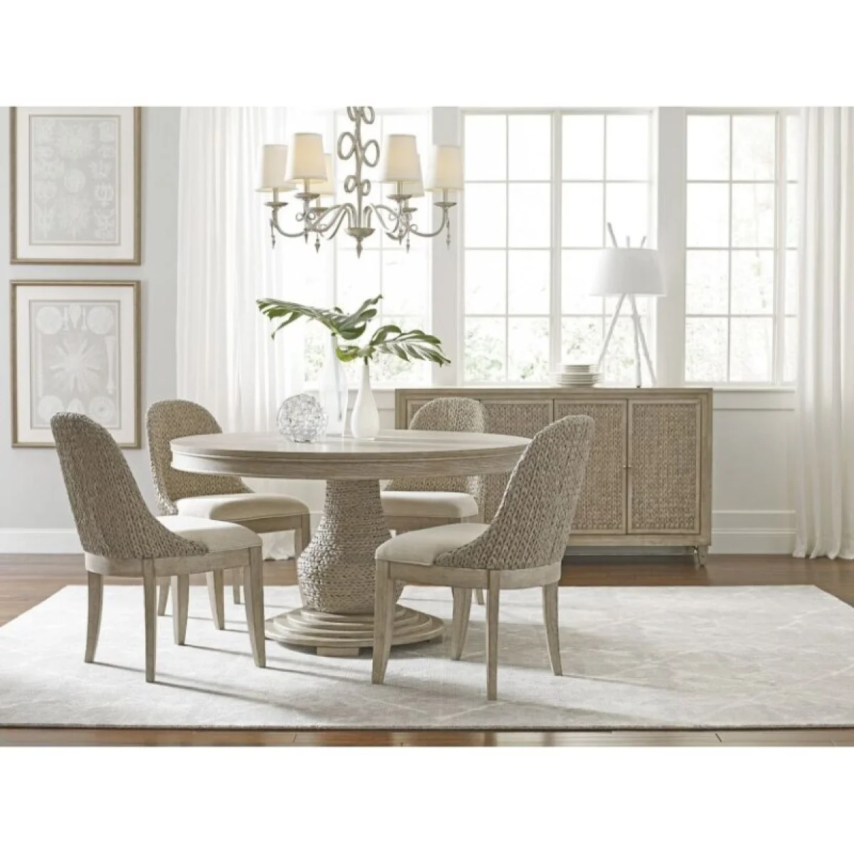 Vista Largo Round Dining Table Complete Dining Tables American Drew 6