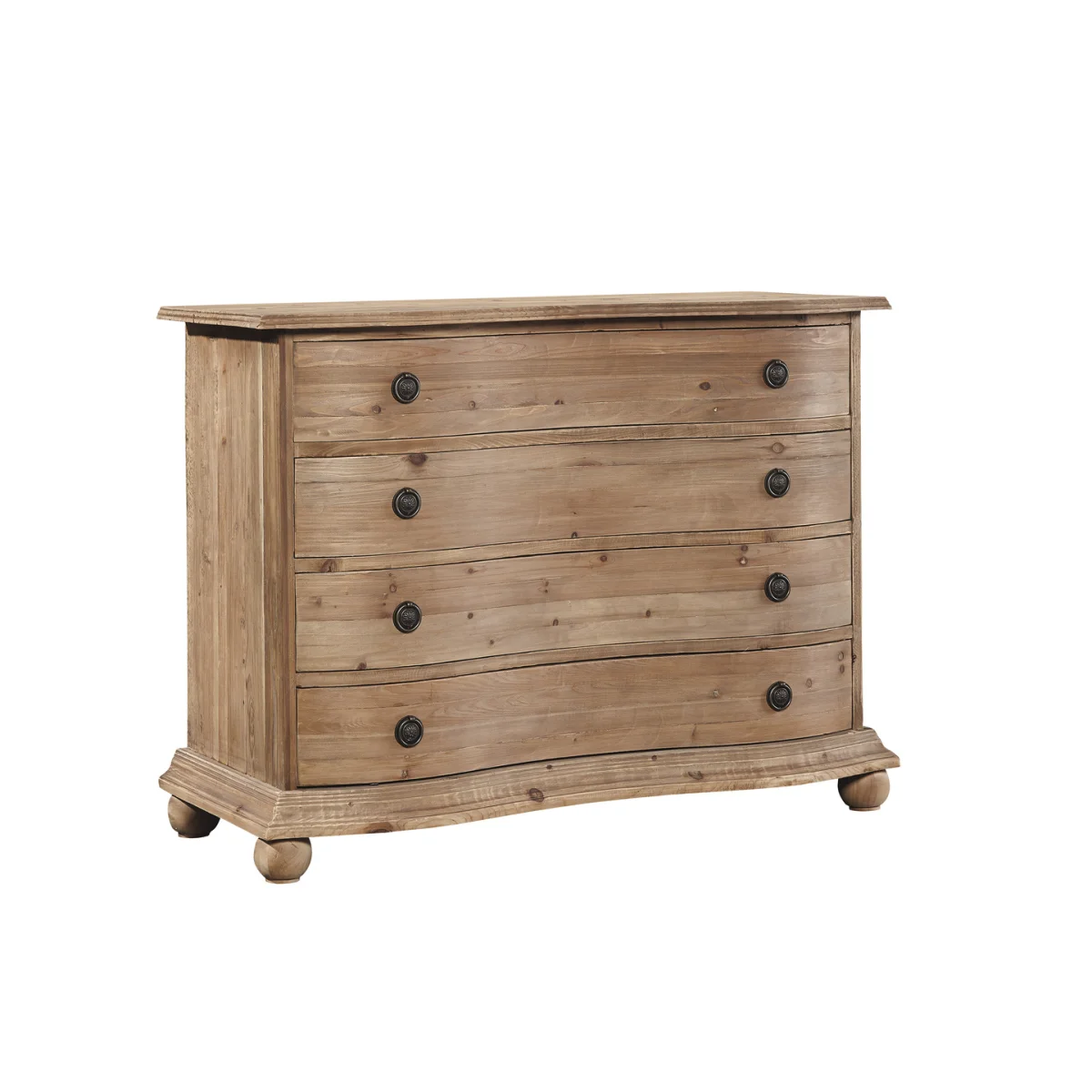 Pine Bowfront Chest Chests Brown 4
