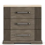 3 Drawer Ns Stone Top Nightstands Brown 32