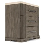 3 Drawer Ns Stone Top Nightstands Brown 31