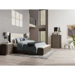 3 Drawer Ns Stone Top Nightstands Brown 25