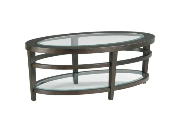Urbana Oval Cocktail Table Cocktail & Coffee Tables Brown