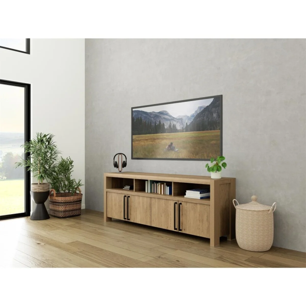 Media Console Entertainment Stands Brown 6