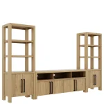 Media Console Entertainment Stands Brown 28