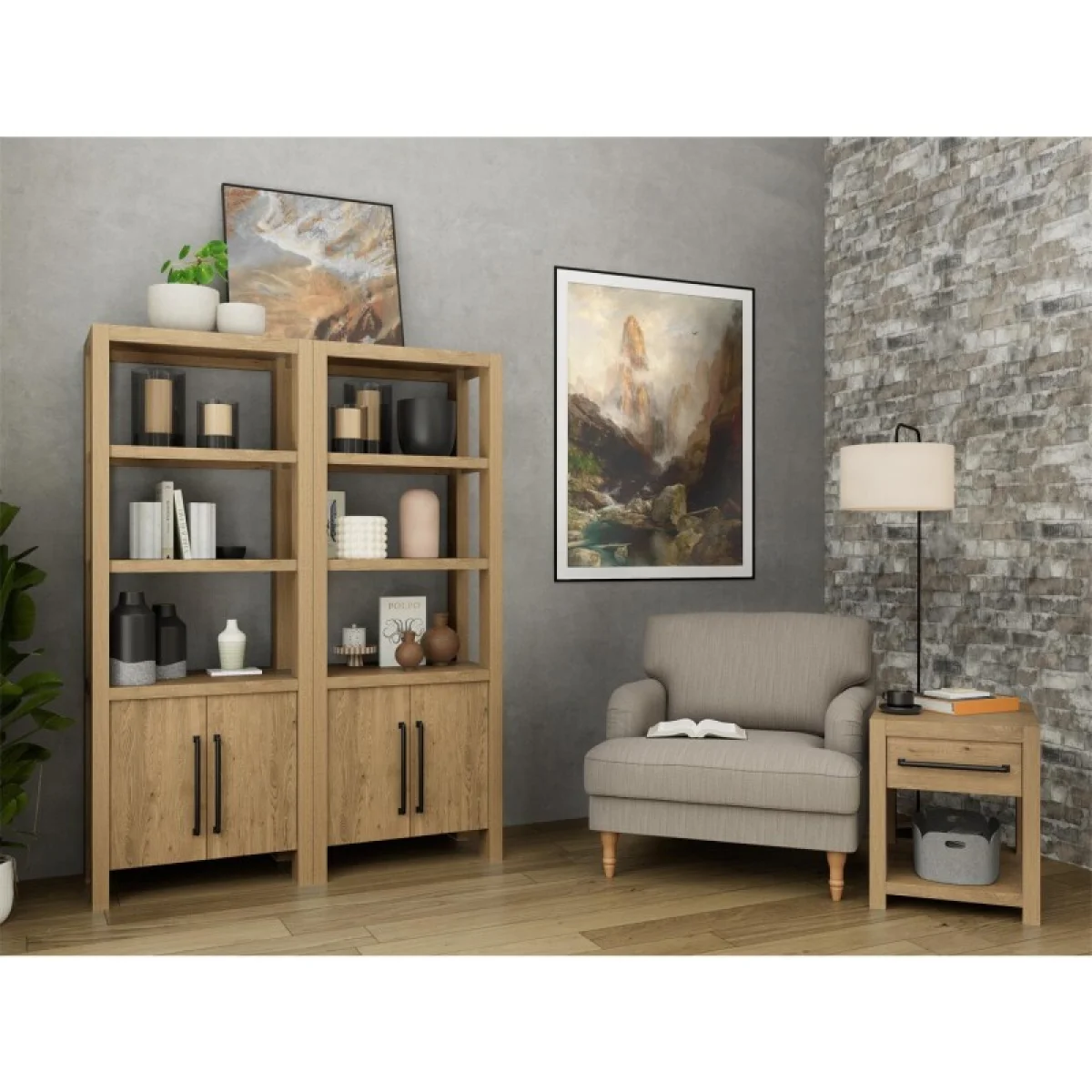 Entertainment Pier Unit Entertainment Stands Brown 4