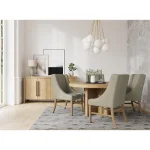 54″ Round Table Dining Tables Brown 15