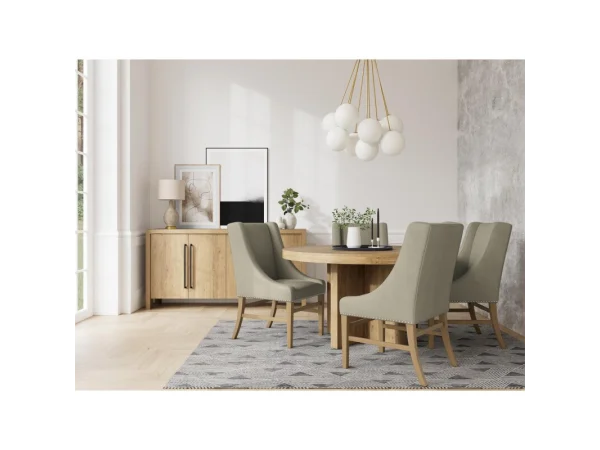 54″ Round Table Dining Tables Brown 4