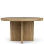 54″ Round Table Dining Tables Brown 17