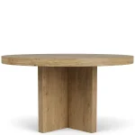 54″ Round Table Dining Tables Brown 18