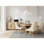 54″ Round Table Dining Tables Brown 19