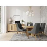 54″ Round Table Dining Tables Brown 20