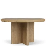 54″ Round Table Dining Tables Brown 23