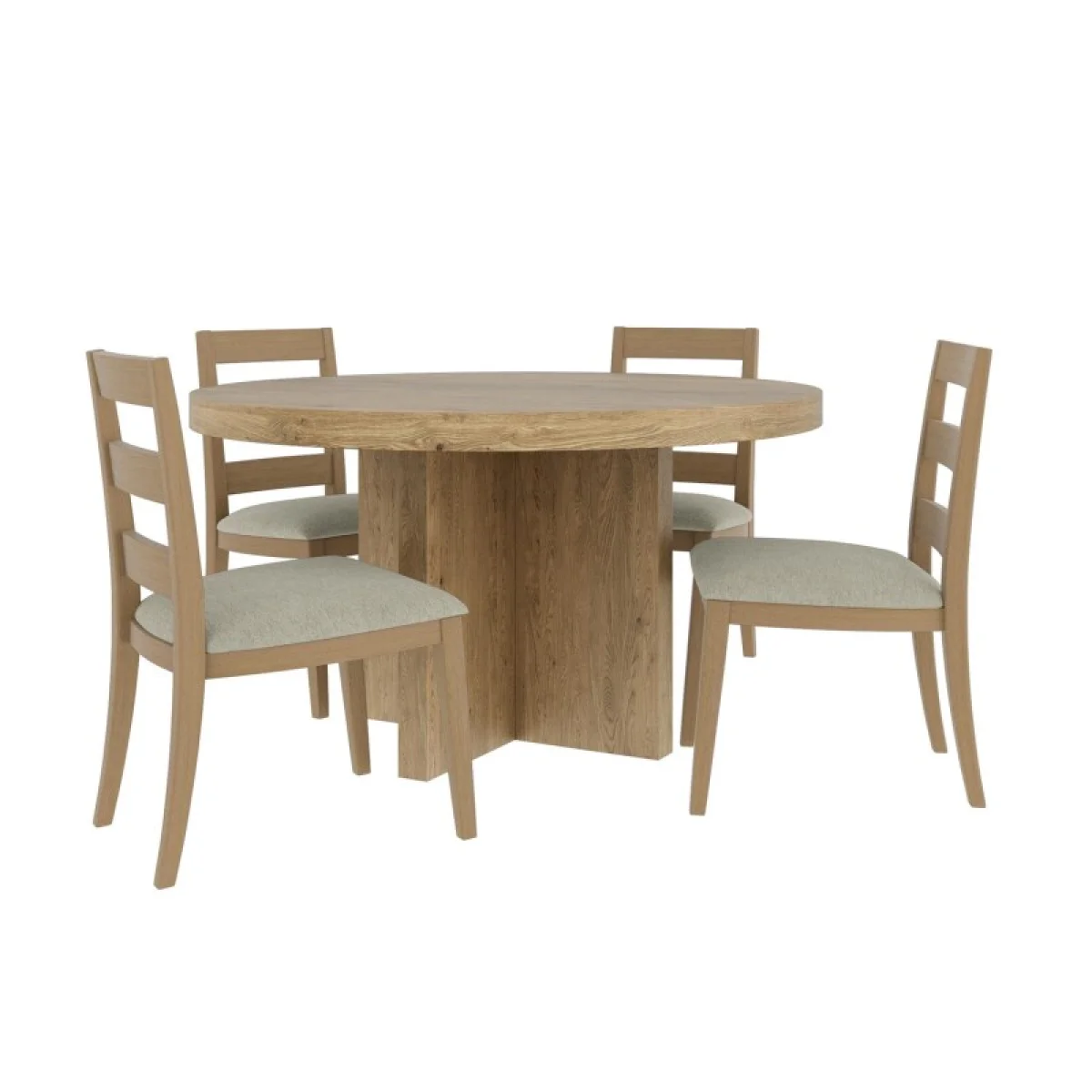 54″ Round Table Dining Tables Brown 13