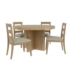 54″ Round Table Dining Tables Brown 24