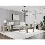 Glass Top End Table End tables Cream 11