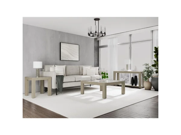 Glass Top End Table End tables Cream