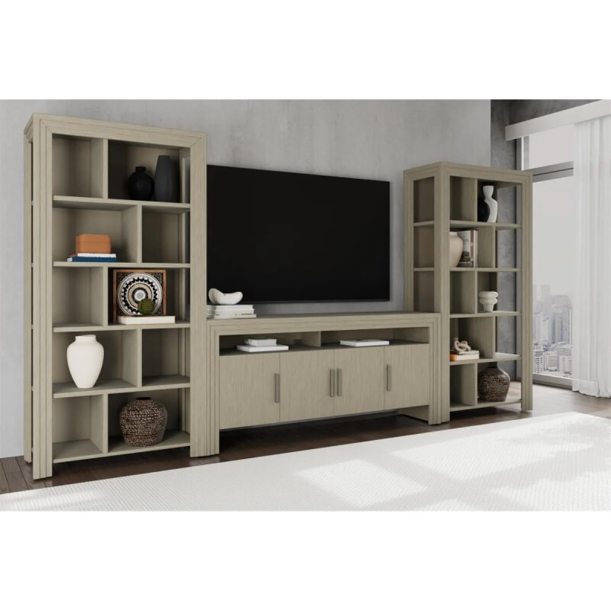 Media Console Entertainment Stands Cream 4