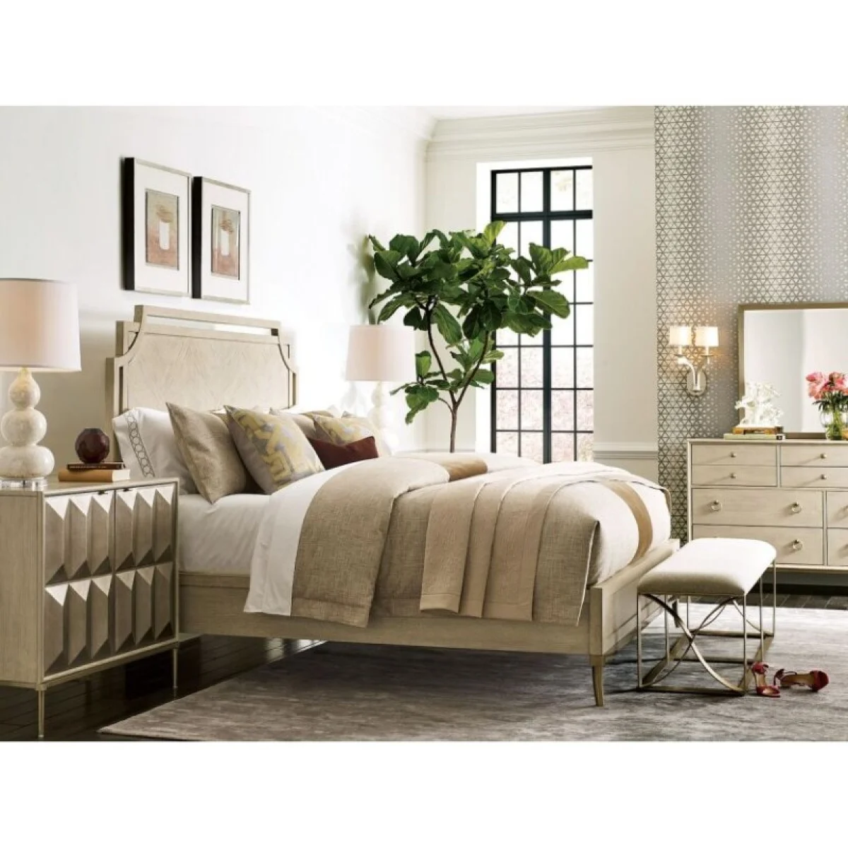 Lenox Royce King Bed Complete Beds American Drew 4