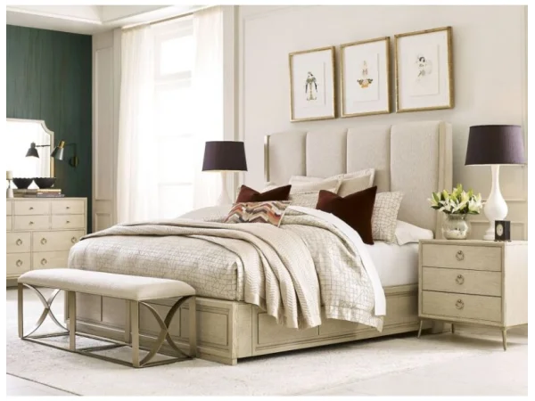 Lenox Siena Upholstered Cal King Bed Complete Beds American Drew