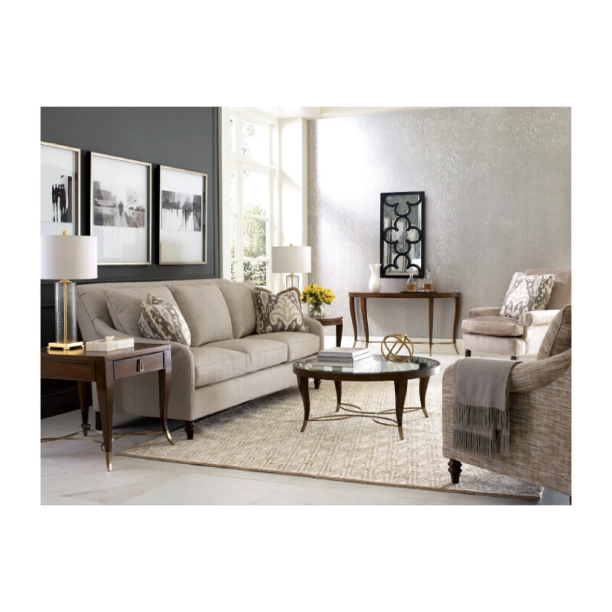 Vantage Round Coffee Table Cocktail & Coffee Tables Brown 6