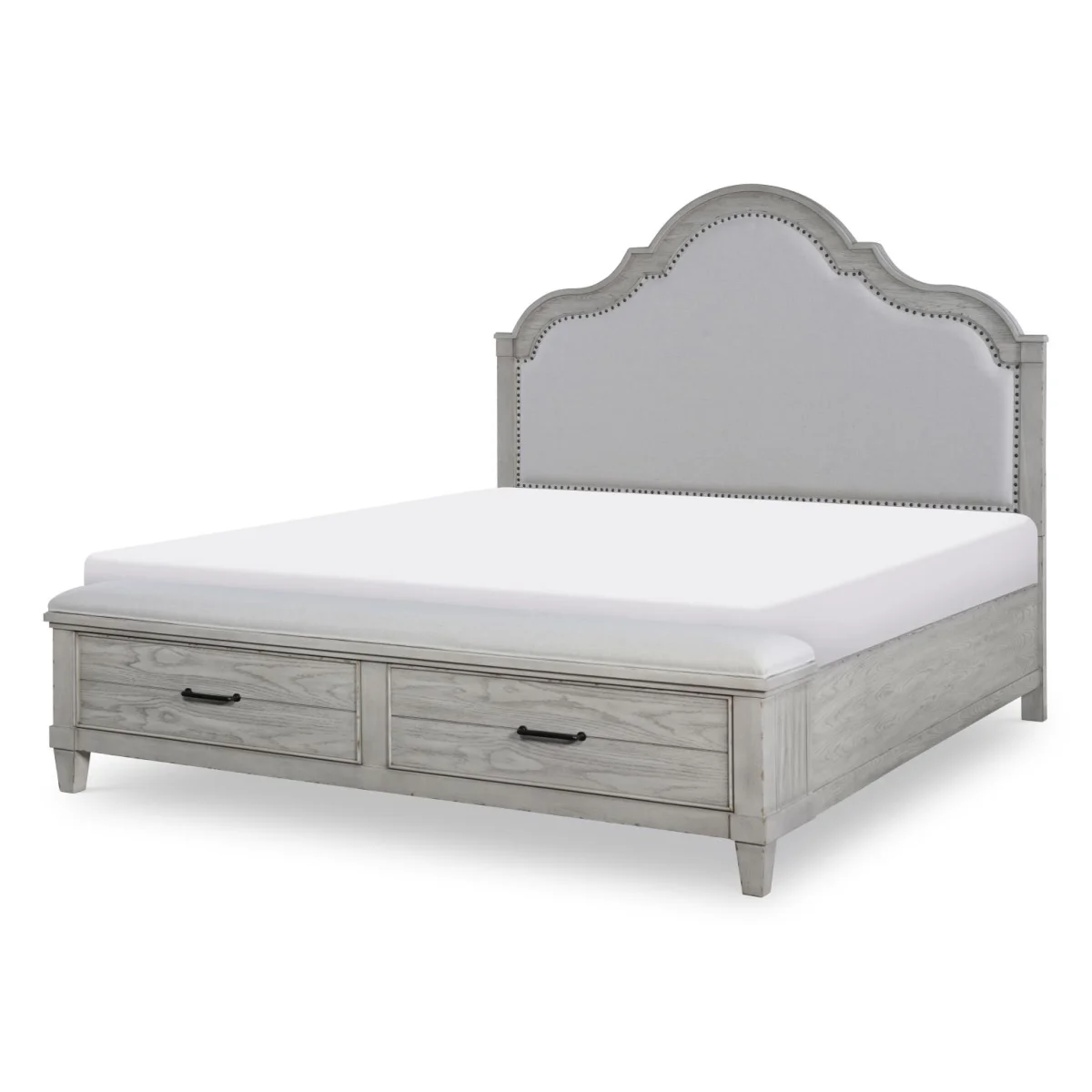 Upholstered Panel Bed W Stg Fb K 6/6 Beds Beds 4