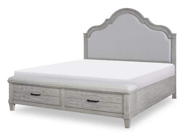 Upholstered Panel Bed W Stg Fb K 6/6 Beds Beds
