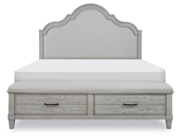 Upholstered Panel Bed W Stg Fb K 6/6 Beds Beds 15