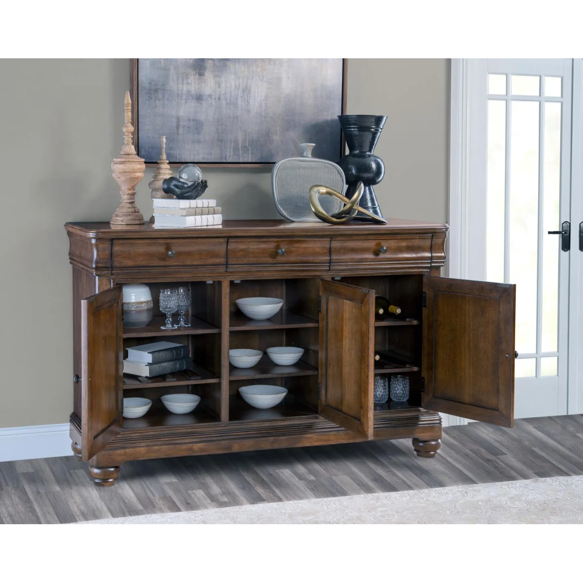 Credenza Dining Storage Brown 8