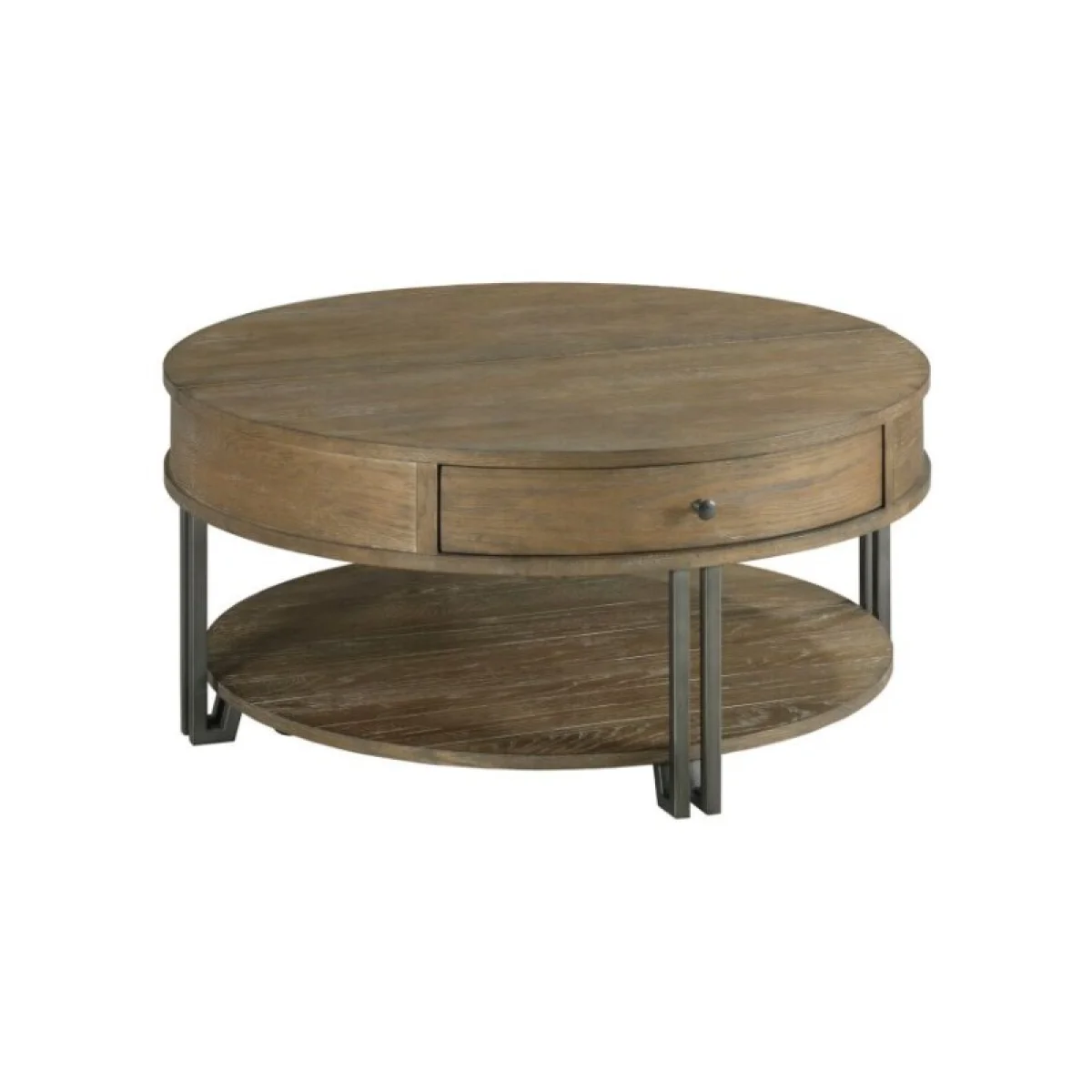 Saddletree-hamilton Round Lift Top Coffee Table Cocktail & Coffee Tables Brown 4