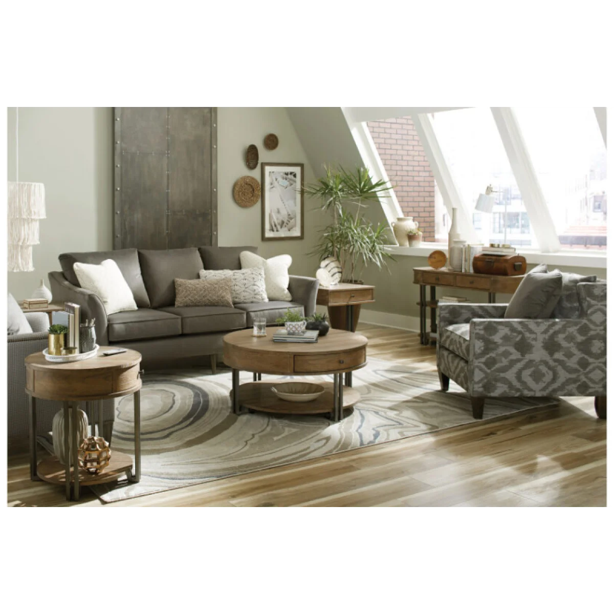 Saddletree-hamilton Round Lift Top Coffee Table Cocktail & Coffee Tables Brown 6