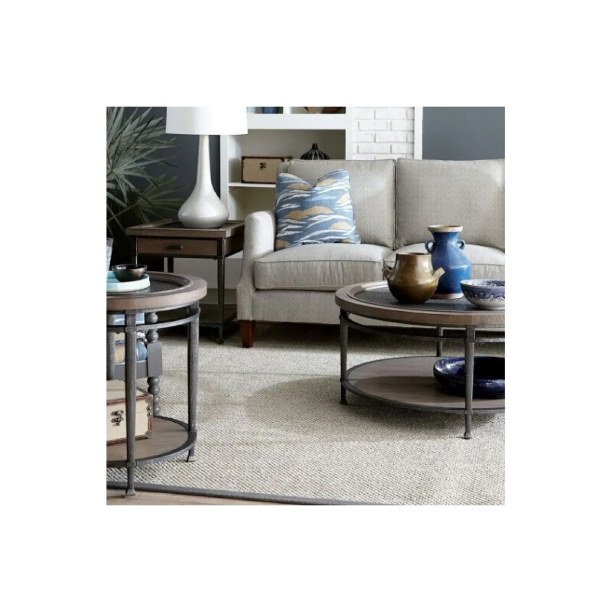 Austin Round Coffee Table Cocktail & Coffee Tables Brown 6