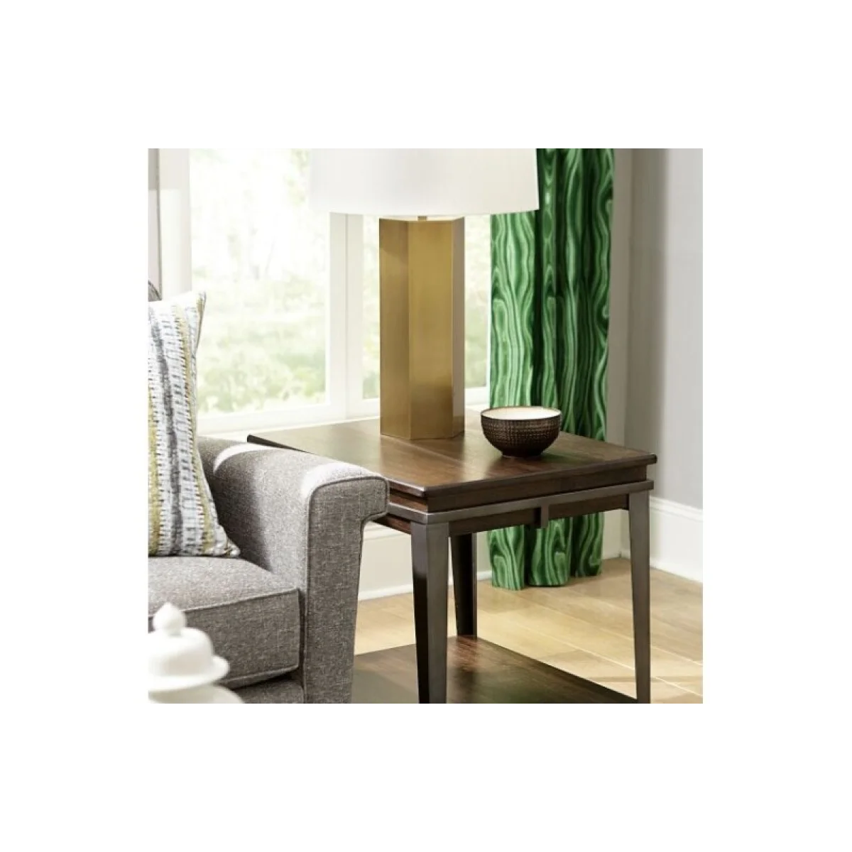 Composite Rectangular End Table End tables Brown 6