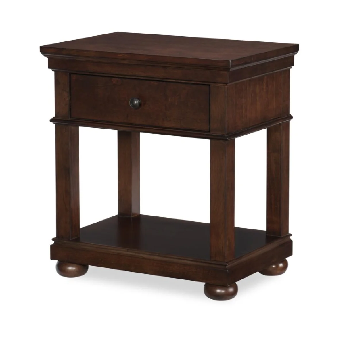 Open Night Stand Cherry Finish Youth Nightstands Brown 4