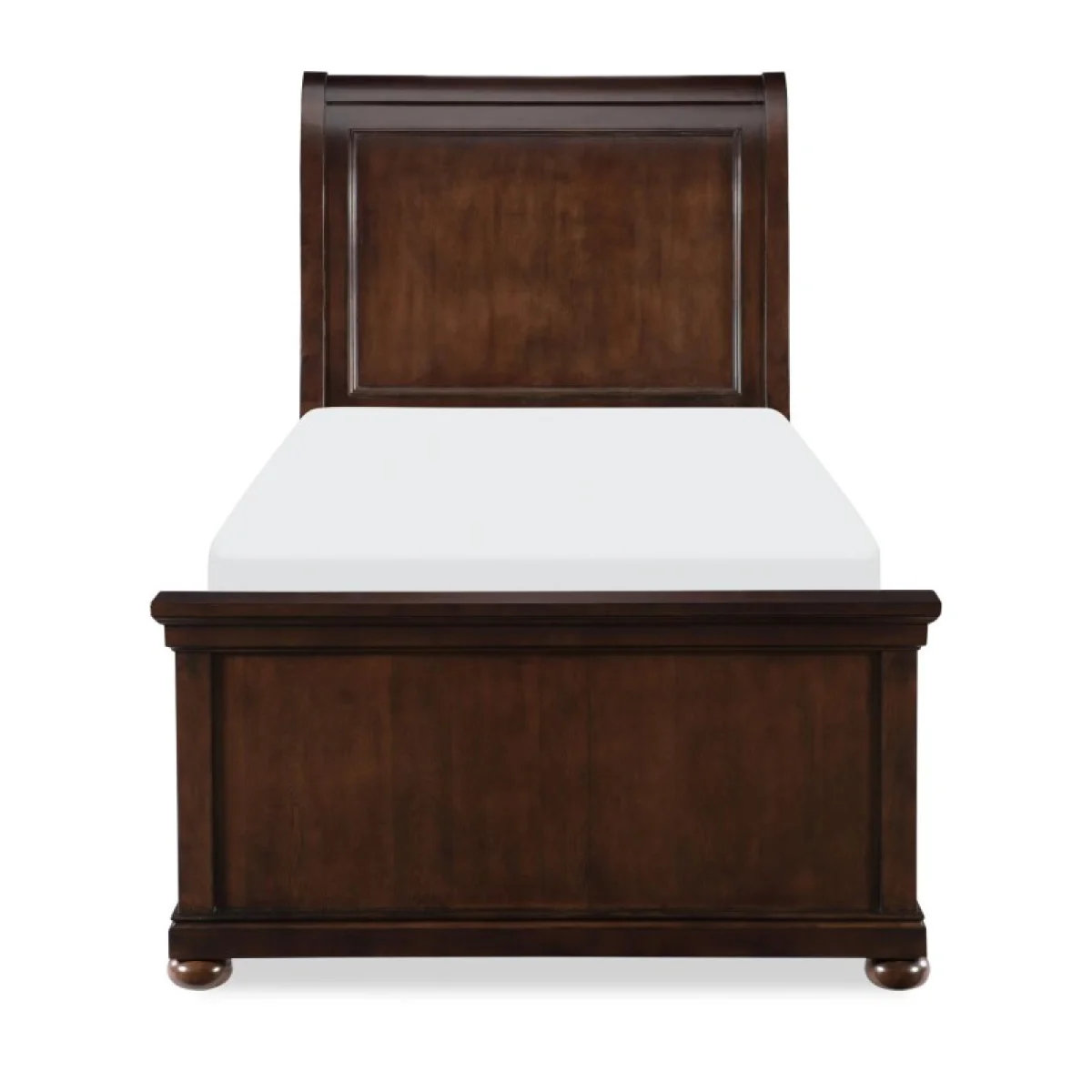 Complete Sleigh Bed T 33 Cherry Finish Youth Beds Brown 6