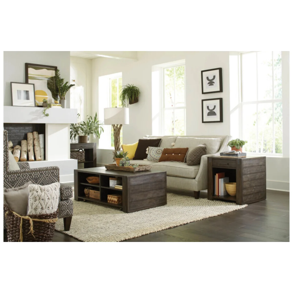 Portman Rectangular Lift Top Coffee Table Cocktail & Coffee Tables Brown 6