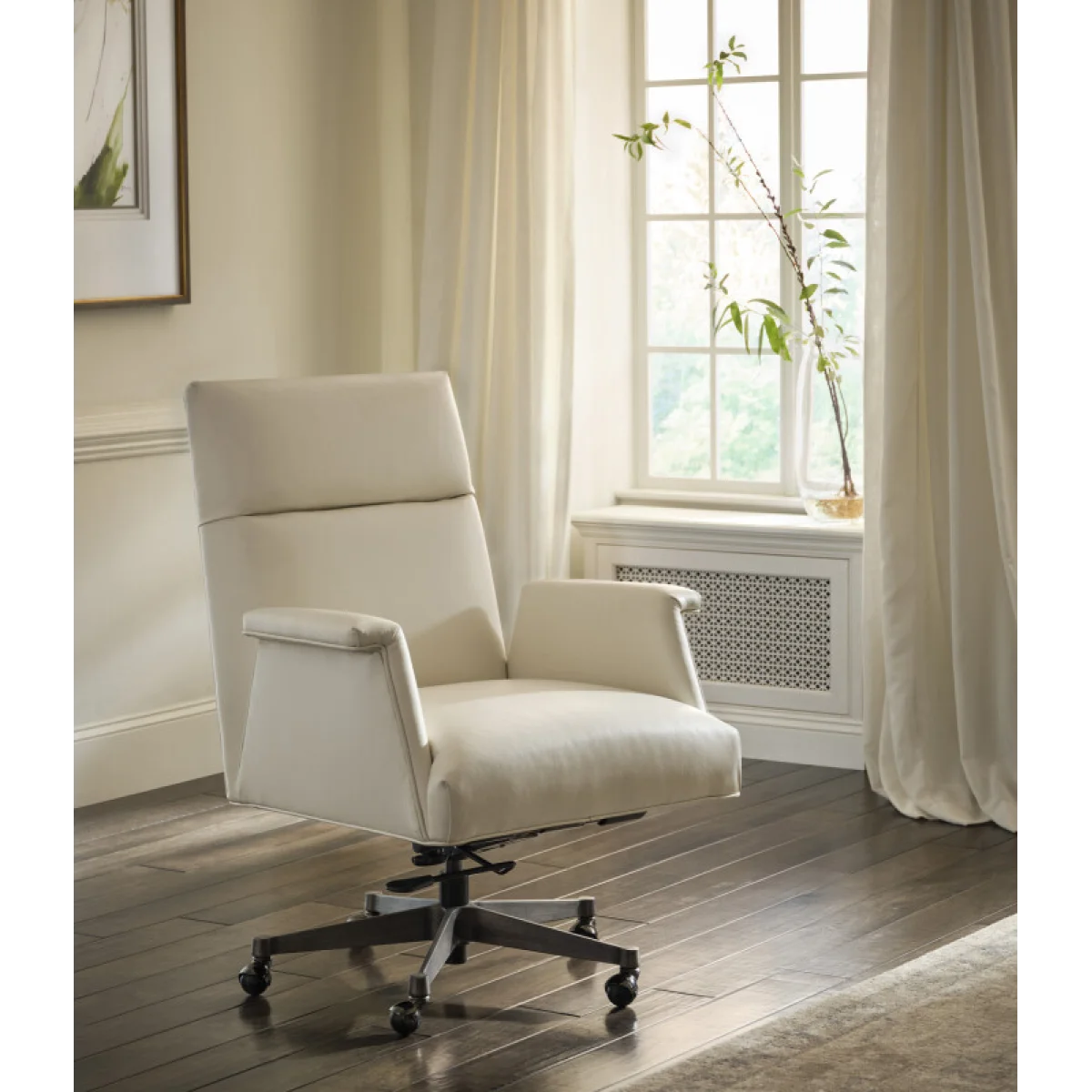 Skylar Exec Chair Luxe White Office Chairs Aspen Home 13