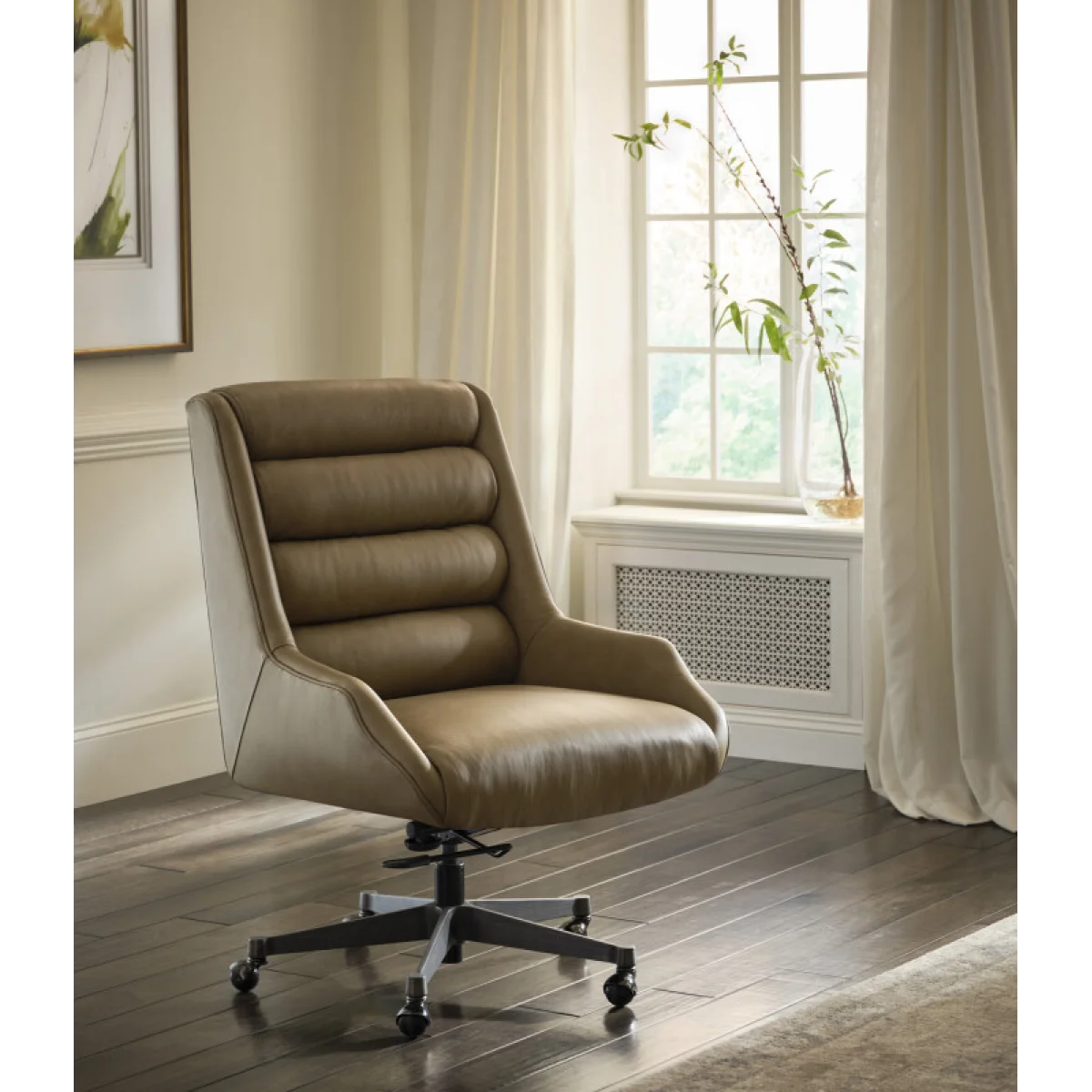 Drew Exec Chair Luxe Tan Office Chairs Aspen Home 13