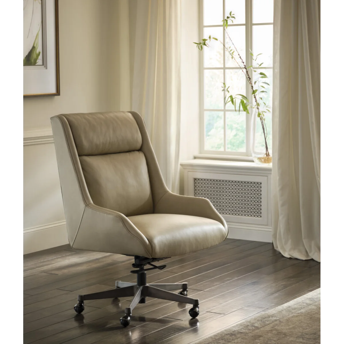 Cameron Exec Chair Luxe Ecru Office Chairs Aspen Home 13