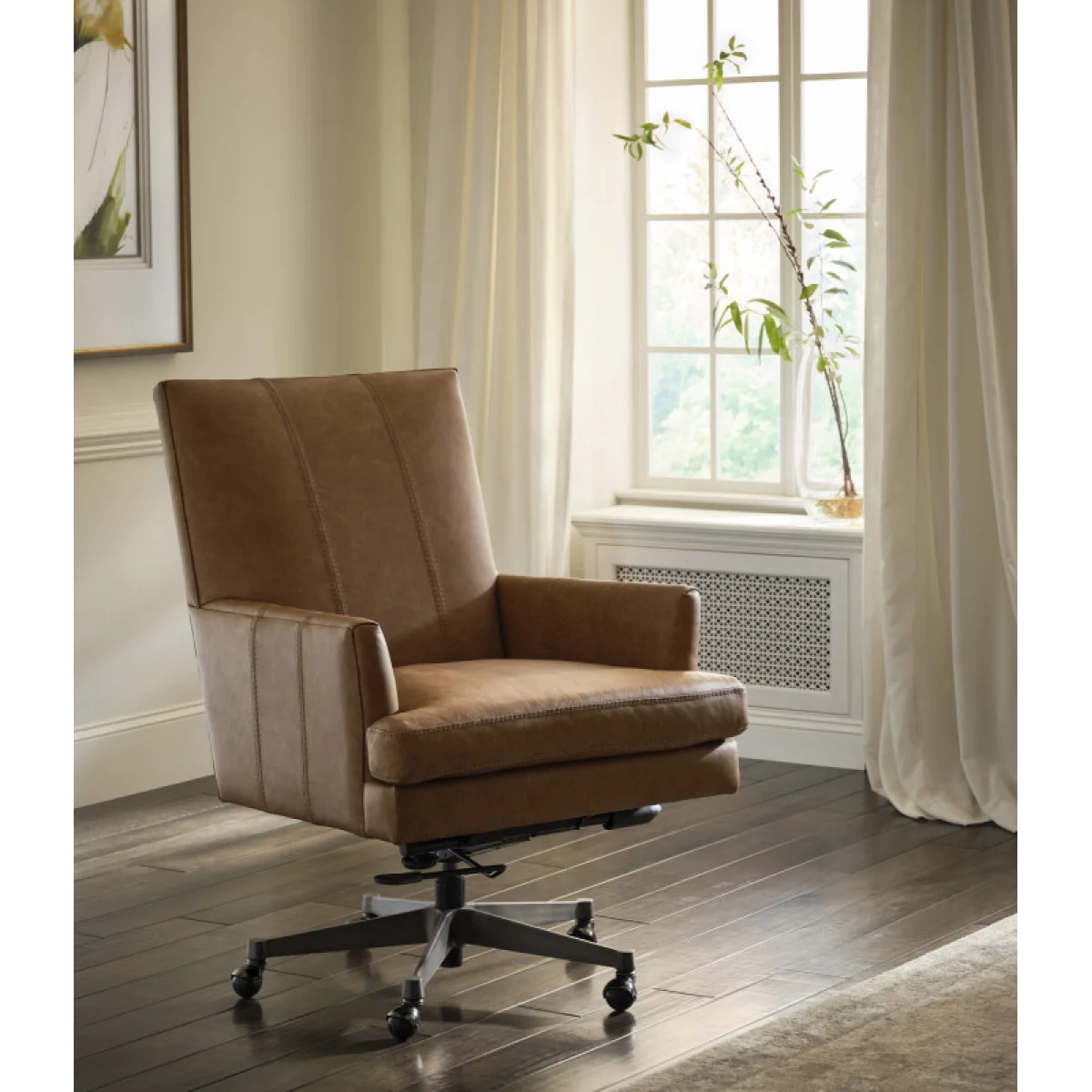 Adler Exec Chair Venetian Caramel Office Chairs Aspen Home 13