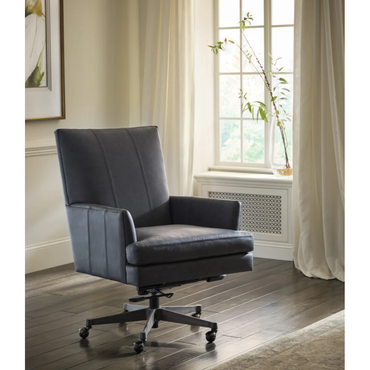Adler Exec Chair Venetian Blue Office Chairs Aspen Home 13