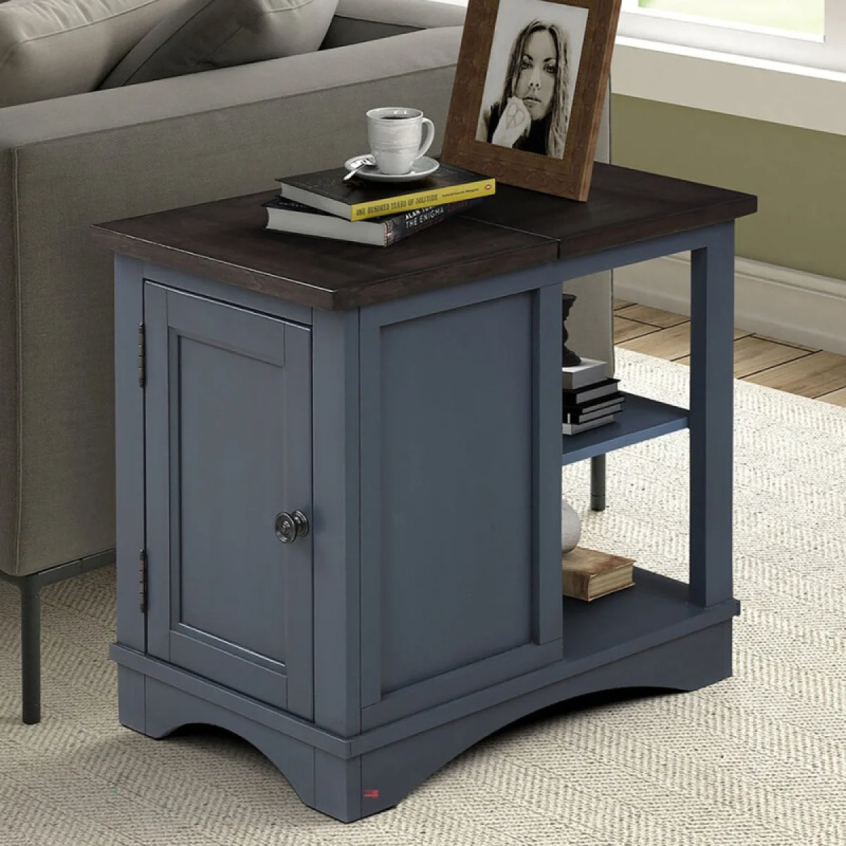 Americana Modern – Denim Chairside Table Chairside Tables blue 4