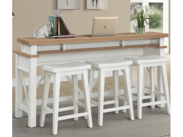 Americana Modern – Cotton Everywhere Console With 3 Stools Console Tables Console Sofas