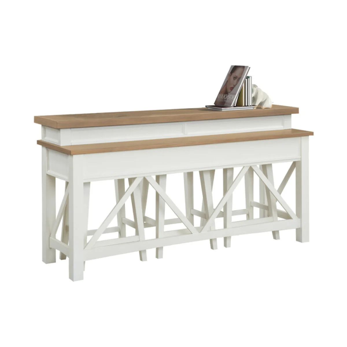 Americana Modern – Cotton Everywhere Console With 3 Stools Console Tables Console Sofas 9