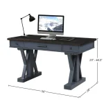Americana Modern – Denim 56 In. Power Lift Desk (from 23 In. To 48.5 In.) (ame#256t And Lift#200blk) Desks blue 19